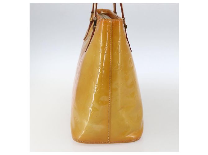 LOUIS VUITTON Borsa a Mano Houston Monogram Vernis Gialla M91121 LV Auth ka2056 Giallo - vista 4