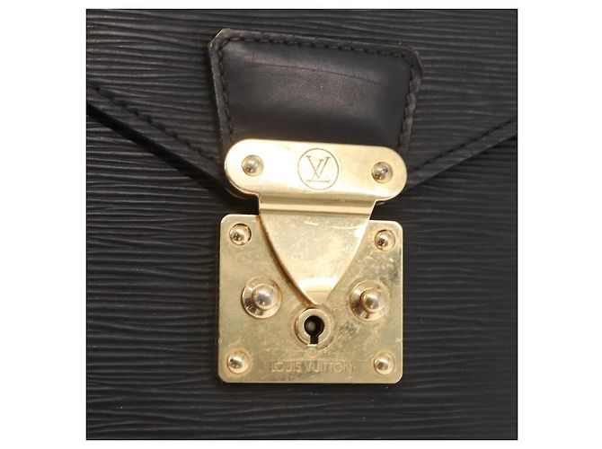 LOUIS VUITTON Epi Porta Documenti a Tracolla Briefcase Nera M54462 Auth ka2157 Nero - vista 18