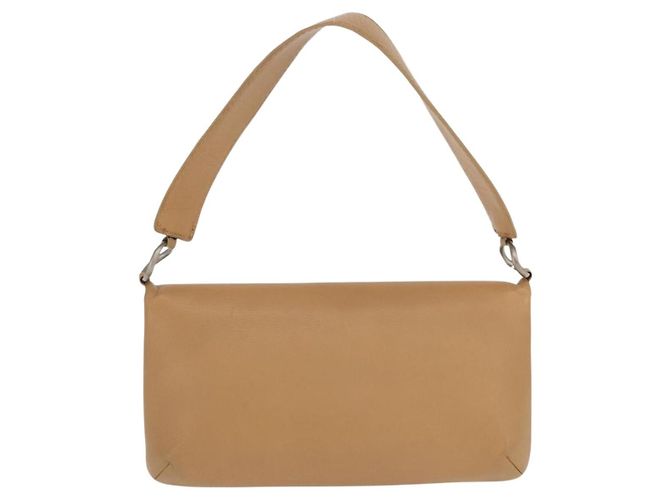 CHANEL Borsa a Spalla Choco Bar 2.55 Pelle Beige Argento CC Auth 169085 - vista 2