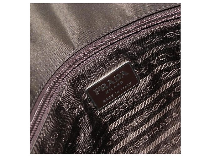 PRADA Borsa a mano in nylon verde argento Auth 170503 - vista 10