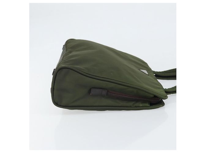 PRADA Borsa a mano in nylon verde argento Auth 170503 - vista 3