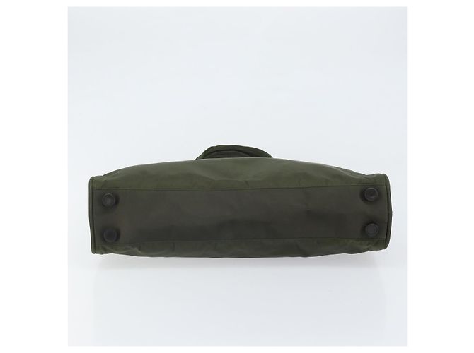 PRADA Borsa a mano in nylon verde argento Auth 170503 - vista 5