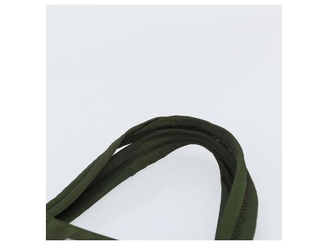 PRADA Borsa a mano in nylon verde argento Auth 170503 - vista 8