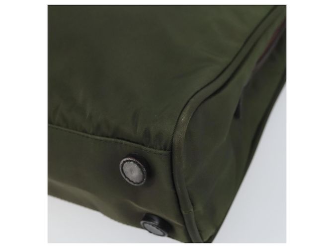 PRADA Borsa a mano in nylon verde argento Auth 170503 - vista 9
