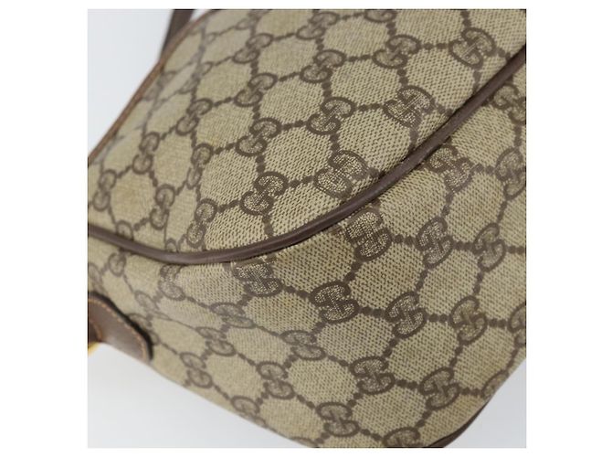 Borsa Sherry Line GG Supreme Web di GUCCI in PVC beige e oro 89 02 077 Auth ka2041 D'oro - vista 14