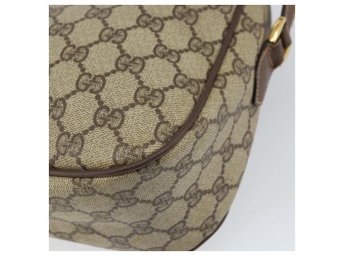 Borsa Sherry Line GG Supreme Web di GUCCI in PVC beige e oro 89 02 077 Auth ka2041 D'oro - vista 15