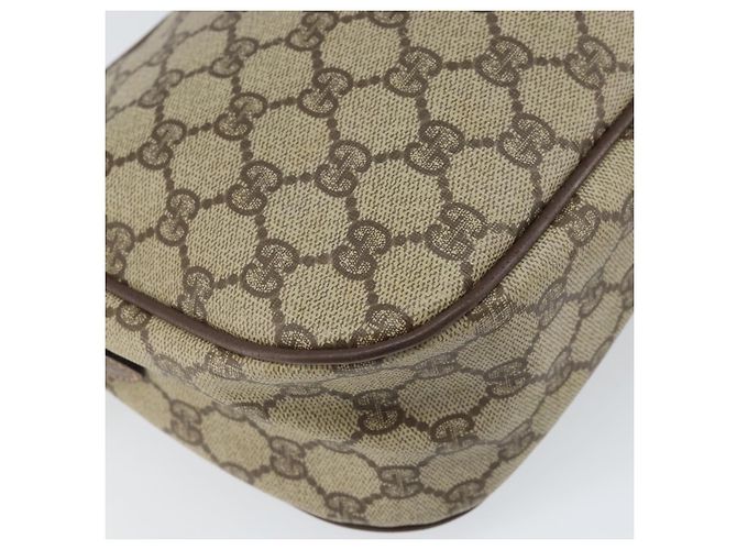 Borsa Sherry Line GG Supreme Web di GUCCI in PVC beige e oro 89 02 077 Auth ka2041 D'oro - vista 16