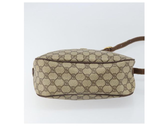 Borsa Sherry Line GG Supreme Web di GUCCI in PVC beige e oro 89 02 077 Auth ka2041 D'oro - vista 5