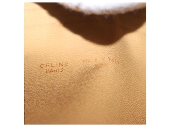 Céline Clutch in tela Macadam CELINE in pelle PVC marrone oro Auth 170341 D'oro - vista 12