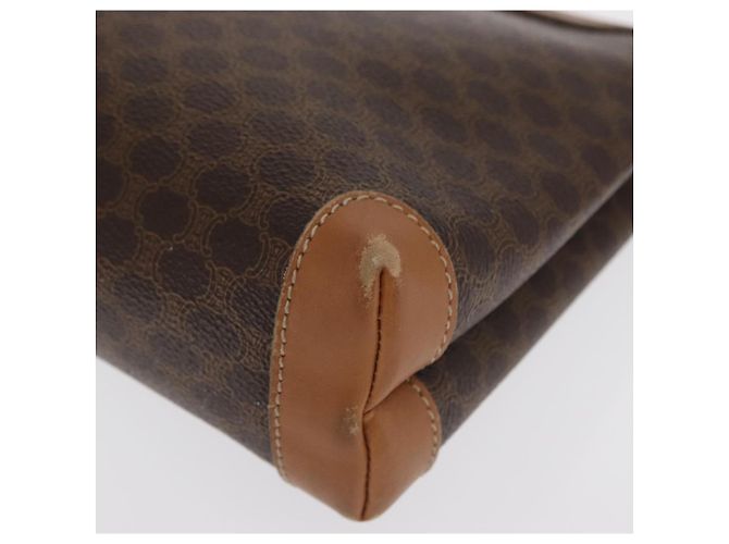 Céline Clutch in tela Macadam CELINE in pelle PVC marrone oro Auth 170341 D'oro - vista 14