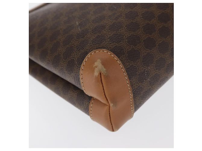 Céline Clutch in tela Macadam CELINE in pelle PVC marrone oro Auth 170341 D'oro - vista 15