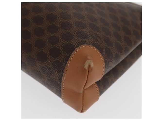 Céline Clutch in tela Macadam CELINE in pelle PVC marrone oro Auth 170341 D'oro - vista 16