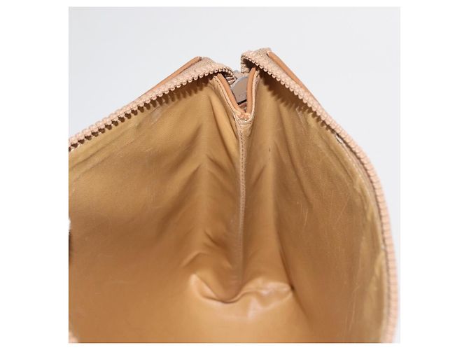 Céline Clutch in tela Macadam CELINE in pelle PVC marrone oro Auth 170341 D'oro - vista 17