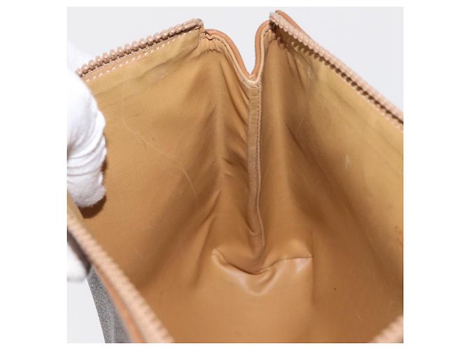 Céline Clutch in tela Macadam CELINE in pelle PVC marrone oro Auth 170341 D'oro - vista 18