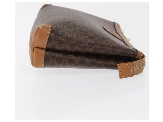 Céline Clutch in tela Macadam CELINE in pelle PVC marrone oro Auth 170341 D'oro - vista 3