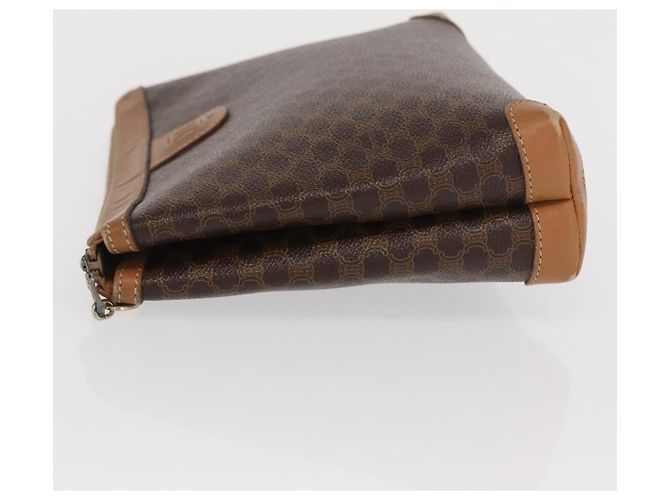 Céline Clutch in tela Macadam CELINE in pelle PVC marrone oro Auth 170341 D'oro - vista 4