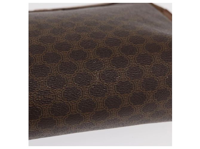 Céline Clutch in tela Macadam CELINE in pelle PVC marrone oro Auth 170341 D'oro - vista 7