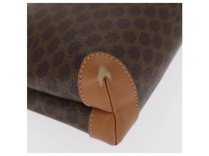 Céline Clutch in tela Macadam CELINE in pelle PVC marrone oro Auth 170341 D'oro - vista 8