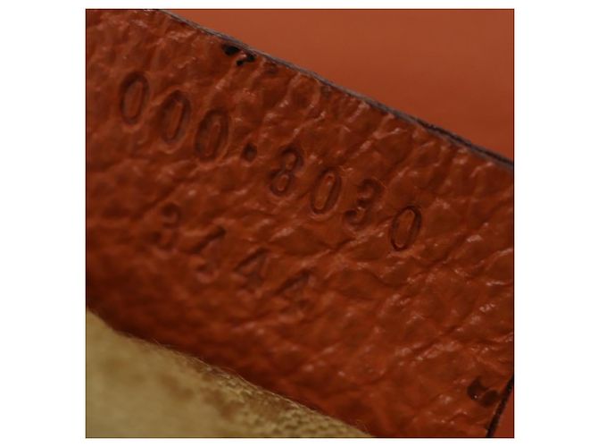 Zaino in suede Gucci Bamboo arancione oro Auth 169373 D'oro - vista 12