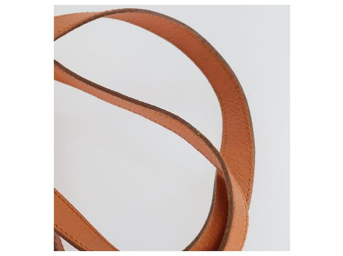 Zaino in suede Gucci Bamboo arancione oro Auth 169373 D'oro - vista 15