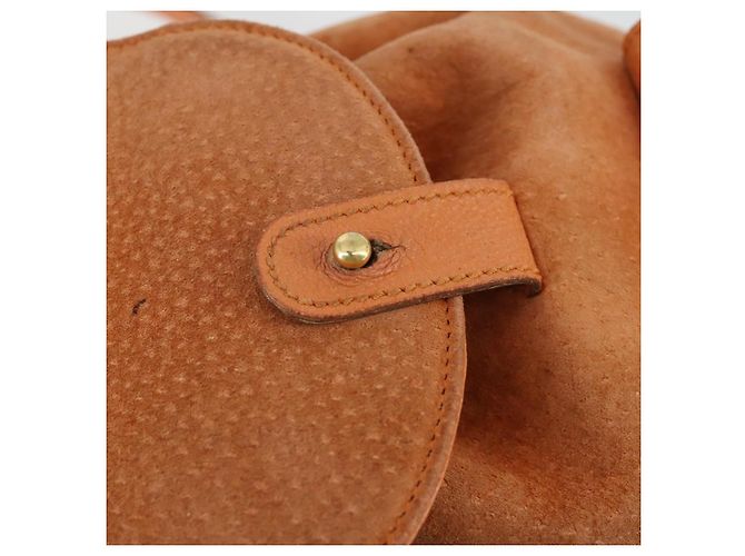 Zaino in suede Gucci Bamboo arancione oro Auth 169373 D'oro - vista 19