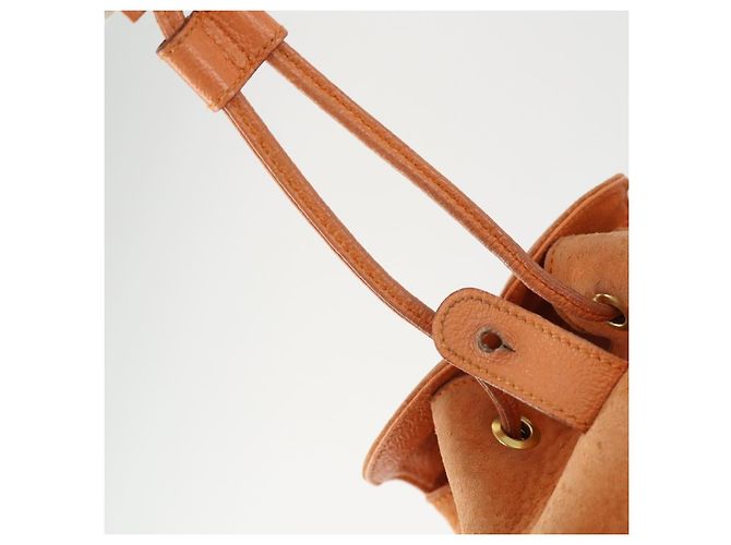 Zaino in suede Gucci Bamboo arancione oro Auth 169373 D'oro - vista 20