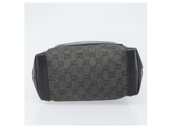 GUCCI GG Canvas Tote Bag Schwarz Silber 28893 Auth 170369 - Ansicht 5