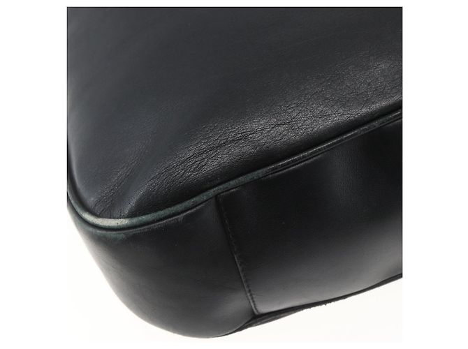 Borsa a Spalla in Pelle Gucci Bamboo 2way Nera Oro 001 1577 Auth 167922 Nero D'oro - vista 18