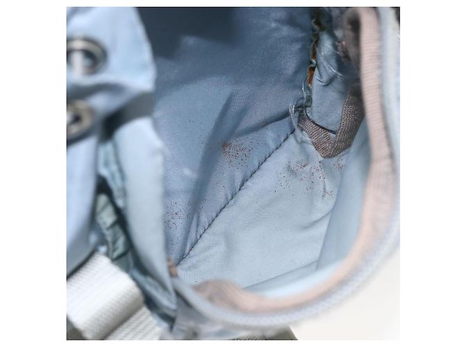 PRADA Backpack Nylon Light Blue Silver Auth 165621 Silvery - view 11
