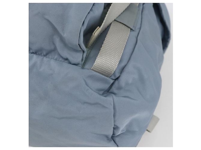 PRADA Backpack Nylon Light Blue Silver Auth 165621 Silvery - view 16