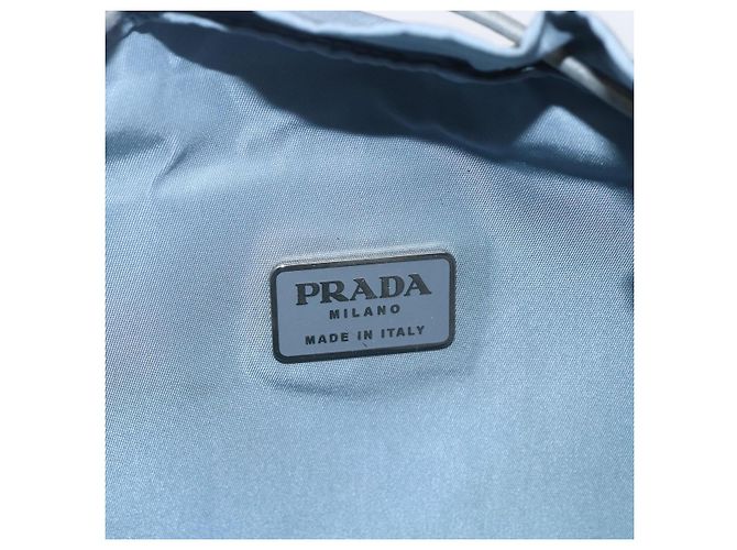 PRADA Backpack Nylon Light Blue Silver Auth 165621 Silvery - view 21