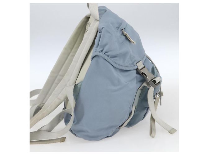 PRADA Backpack Nylon Light Blue Silver Auth 165621 Silvery - view 3