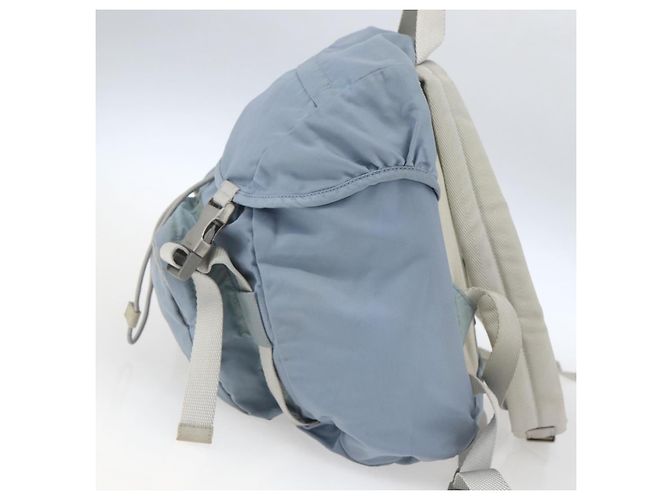 PRADA Backpack Nylon Light Blue Silver Auth 165621 Silvery - view 4