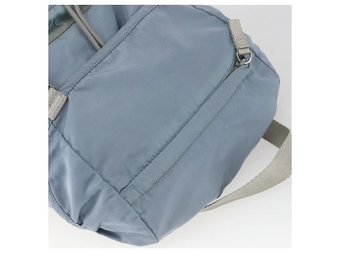 PRADA Backpack Nylon Light Blue Silver Auth 165621 Silvery - view 6