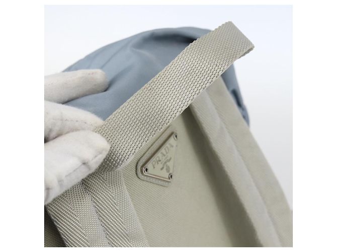 PRADA Backpack Nylon Light Blue Silver Auth 165621 Silvery - view 7