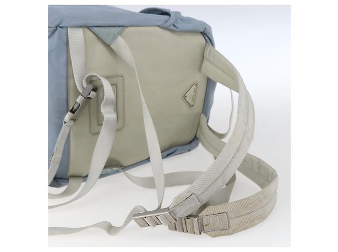PRADA Backpack Nylon Light Blue Silver Auth 165621 Silvery - view 8