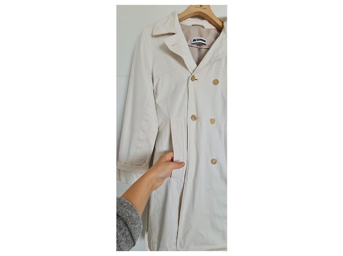 Gabardina Jil Sander Oakland Blanca Blanco - vista 2