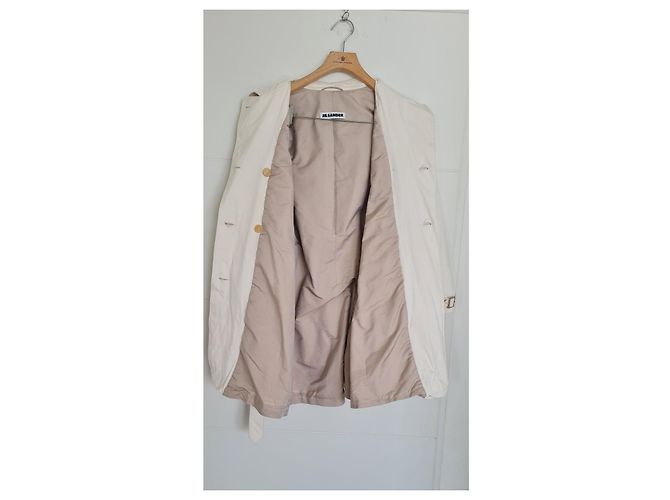 Gabardina Jil Sander Oakland Blanca Blanco - vista 4