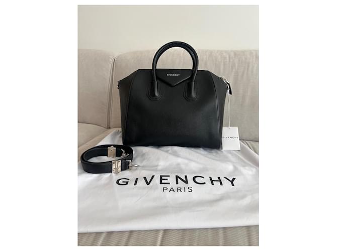 Borsa Givenchy Antigona in pelle nera Nero - vista 2