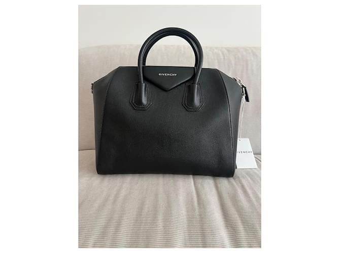 Borsa Givenchy Antigona in pelle nera Nero - vista 3
