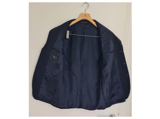 Fendi Navy Blue Wool Suit Jacket - view 4