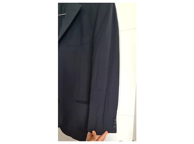 Fendi Navy Blue Wool Suit Jacket - view 7