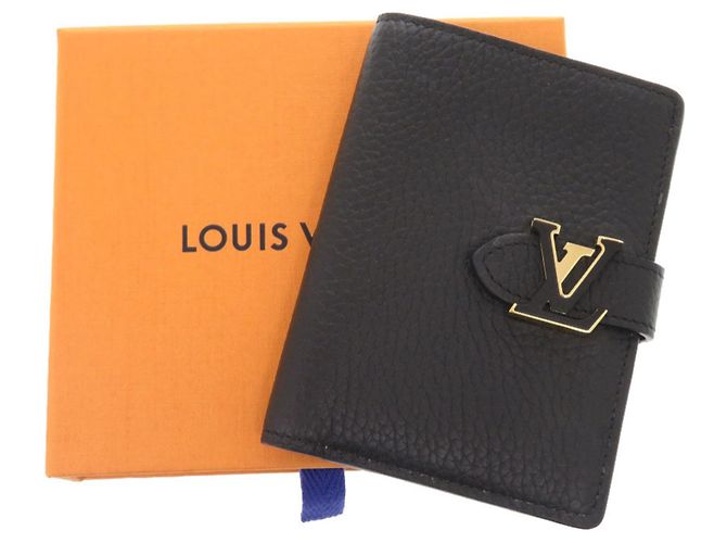 Billetera bi-fold de cuero Taurillon Noir Louis Vuitton Negro - vista 2