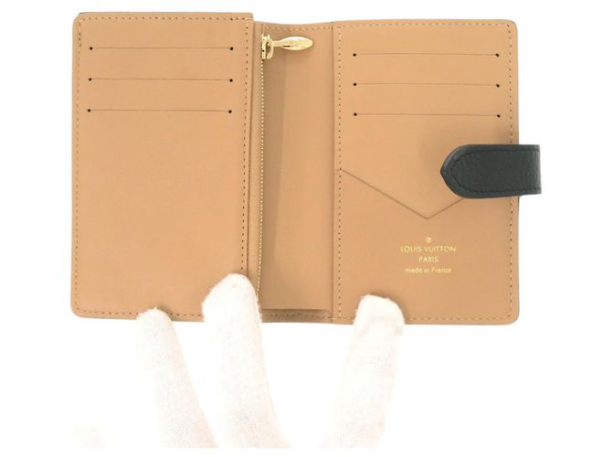 Billetera bi-fold de cuero Taurillon Noir Louis Vuitton Negro - vista 5