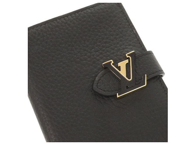 Billetera bi-fold de cuero Taurillon Noir Louis Vuitton Negro - vista 9