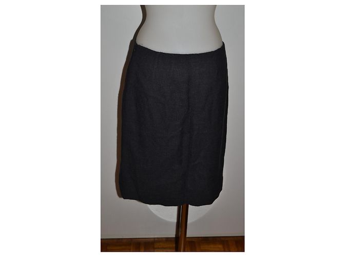 Abrigo Fendi de lana y lino negro - vista 3