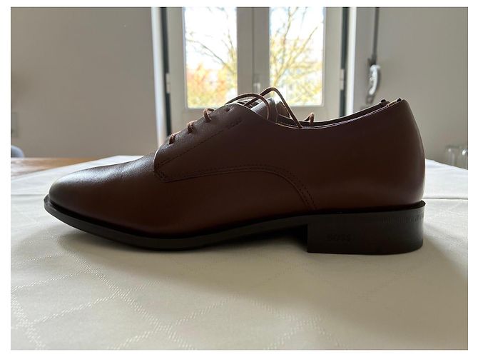 Hugo Boss Scarpe Oxford in pelle marrone BOSS - vista 10