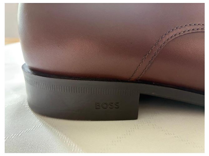 Hugo Boss Scarpe Oxford in pelle marrone BOSS - vista 11