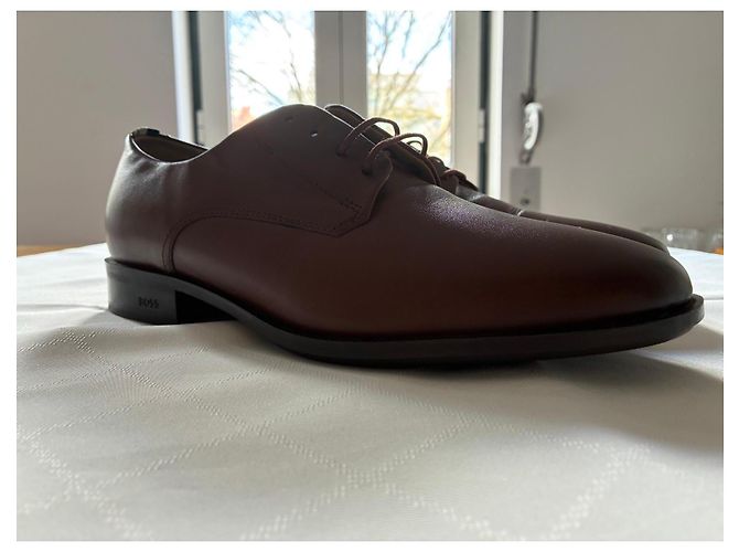 Hugo Boss Scarpe Oxford in pelle marrone BOSS - vista 16