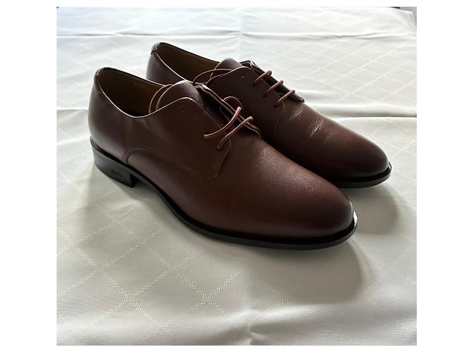 Hugo Boss Scarpe Oxford in pelle marrone BOSS - vista 2